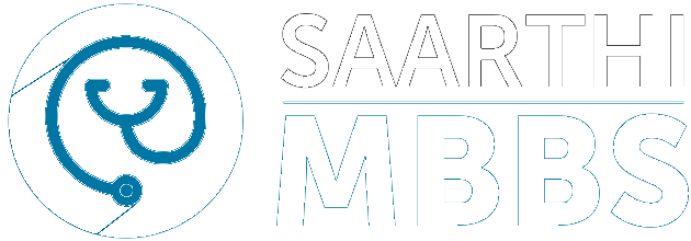 Saarthi MBBS - logo white
